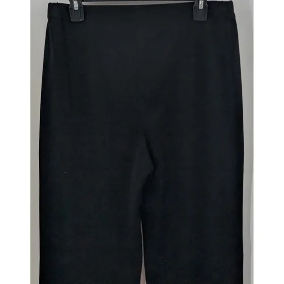 Exclusively Misook Black Pull-On Pants Size‎ M Women's Wide Leg Dressy Long - Picture 8 of 9